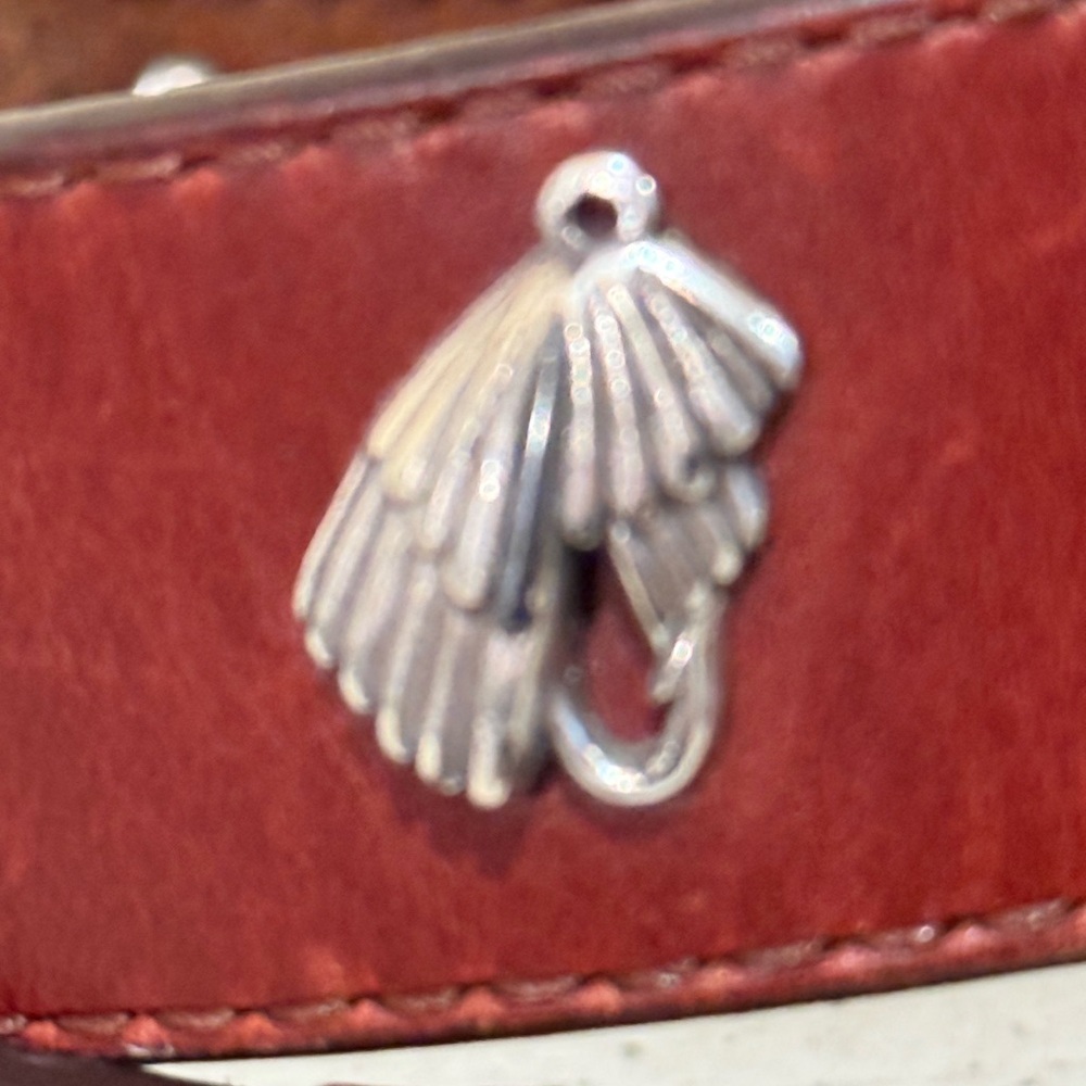 Brighton Fly Fishing Theme Woven Brown Leather Silver Belt 94207 Men's Size 36 - Picture 7 of 13
